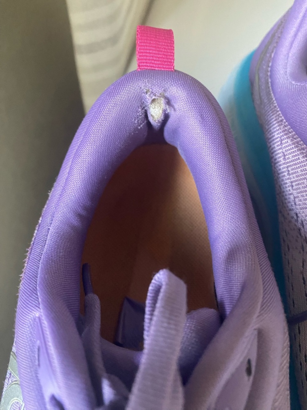 Hoka Women's Lavender and Turquoise Cushion Running Shoe - Picture 5 of 8